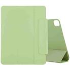 For iPad Pro 12.9 inch(2020) Horizontal Flip Ultra-thin Double-sided Clip Active Buckle Magnetic PU Leather Tablet Case With Three-folding Holder & Sleep / Wake-up Function(Light Green) - 1