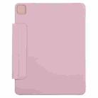 For iPad Pro 12.9 inch(2020) Horizontal Flip Ultra-thin Double-sided Clip Active Buckle Magnetic PU Leather Tablet Case With Three-folding Holder & Sleep / Wake-up Function(Pink) - 3