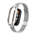 For Xiaomi Mi Band 8 Integrated Metal Case + Steel Mesh Buckle Watch Band(Silver) - 1