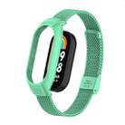 For Xiaomi Mi Band 8 Integrated Metal Case + Steel Mesh Buckle Watch Band(Blue Sea) - 1