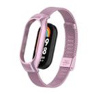 For Xiaomi Mi Band 8 Integrated Metal Case + Steel Mesh Buckle Watch Band(Rose Pink) - 1