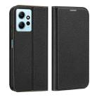 For Xiaomi Redmi Note 12 4G Global DUX DUCIS Skin X2 Series Horizontal Flip Leather Phone Case(Black) - 1