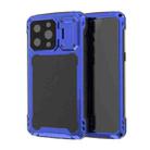 For iPhone 14 Pro Max RedPepper Silver Shield Series All-inclusive Lens Metal Phone Case(Blue) - 1