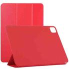 Horizontal Flip Ultra-thin Non-buckle Magnetic PU Leather Tablet Case With Three-folding Holder & Sleep / Wake-up Function For iPad Pro 11 inch (2020) / Pro 11 2018 / Air 2020 10.9(Red) - 1