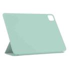 For iPad Pro 12.9 inch(2020) Horizontal Flip Ultra-thin Double-sided Clip Non-buckle Magnetic PU Leather Tablet Case With Three-folding Holder & Sleep / Wake-up Function(Light Green) - 6
