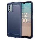 For Nokia G22 Brushed Texture Carbon Fiber TPU Phone Case(Blue) - 1