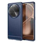 For OPPO Find X6 5G Brushed Texture Carbon Fiber TPU Phone Case(Blue) - 1