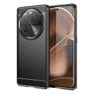 For OPPO Find X6 5G Brushed Texture Carbon Fiber TPU Phone Case(Black) - 1