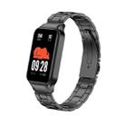 For Redmi Band 2 Three-bead Metal Watch Band(Black) - 1