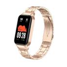 For Redmi Band 2 Three-bead Metal Watch Band(Rose Gold) - 1