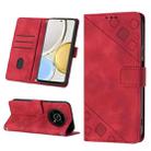 For Honor Magic4 Lite/X30/X9 4G/5G/X40 GT Skin-feel Embossed Leather Phone Case(Red) - 1