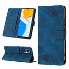 For Honor X7 4G/Play 30 Plus Skin-feel Embossed Leather Phone Case(Blue) - 1