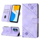 For Honor X7 4G/Play 30 Plus Skin-feel Embossed Leather Phone Case(Light Purple) - 1