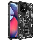 For Motorola Moto G Stylus 5G 2023 Camouflage Armor Kickstand TPU + PC Magnetic Phone Case(Black) - 1