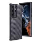 For Samsung Galaxy S23 Ultra 5G wlons Magsafe Carbon Fiber Kevlar TPU Phone Case(Black) - 1