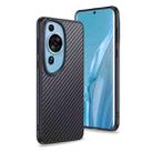 For Huawei P60 Art wlons Magsafe Carbon Fiber Kevlar TPU Phone Case(Black) - 1