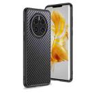 For Huawei Mate 50 Pro wlons Magsafe Carbon Fiber Kevlar TPU Phone Case(Black) - 1