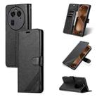 For OPPO Find X6 AZNS Sheepskin Texture Flip Leather Phone Case(Black) - 1