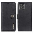 For Motorola ThinkPhone 5G KHAZNEH Cowhide Texture Flip Leather Phone Case(Black) - 1