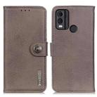 For Nokia C22 4G KHAZNEH Cowhide Texture Flip Leather Phone Case(Khaki) - 1