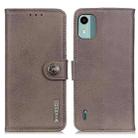 For Nokia C12 4G KHAZNEH Cowhide Texture Flip Leather Phone Case(Khaki) - 1