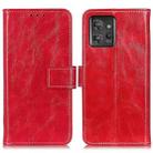 For Motorola ThinkPhone 5G Retro Crazy Horse Texture Leather Phone Case(Red) - 1