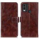 For Nokia C22 4G Retro Crazy Horse Texture Leather Phone Case(Brown) - 1