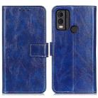 For Nokia C22 4G Retro Crazy Horse Texture Leather Phone Case(Blue) - 1