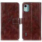 For Nokia C12 4G Retro Crazy Horse Texture Leather Phone Case(Brown) - 1