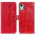 For Nokia C12 4G Retro Crazy Horse Texture Leather Phone Case(Red) - 1
