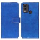 For Nokia C22 4G Magnetic Crocodile Texture Leather Phone Case(Blue) - 1