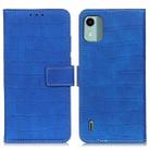 For Nokia C12 4G Magnetic Crocodile Texture Leather Phone Case(Blue) - 1