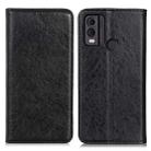 For Nokia C22 4G Magnetic Crazy Horse Texture Leather Phone Case(Black) - 1