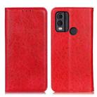 For Nokia C12 4G Magnetic Crazy Horse Texture Leather Phone Case(Red) - 1