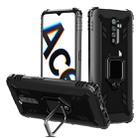 For OPPO Realme X2 Pro / Reno Ace Carbon Fiber Protective Case with 360 Degree Rotating Ring Holder(Black) - 1