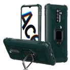 For OPPO Realme X2 Pro / Reno Ace Carbon Fiber Protective Case with 360 Degree Rotating Ring Holder(Green) - 1