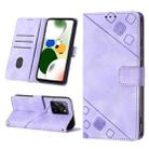 For Xiaomi Poco X5 Pro 5G/Redmi Note 12 Pro Speed Skin-feel Embossed Leather Phone Case(Light Purple) - 1