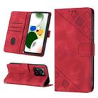 For Xiaomi Poco X5 Pro 5G/Redmi Note 12 Pro Speed Skin-feel Embossed Leather Phone Case(Red) - 1
