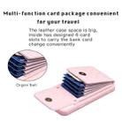 For iPhone 12 / 12 Pro Vertical Metal Buckle Wallet Rhombic Leather Phone Case(Pink) - 4