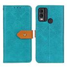 For Nokia C22 4G European Floral Embossed Flip Leather Phone Case(Blue) - 1