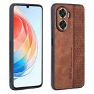 For Huawei Enjoy 60 AZNS 3D Embossed Skin Feel Phone Case(Brown) - 1