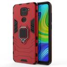 For Xiaomi Redmi Note 9 PC + TPU Anti-fall Protective Case with Ring Holder(Red) - 1