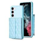 For Samsung Galaxy S23 5G Horizontal Wallet Rhombic Leather Phone Case(Blue) - 1