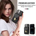 For iPhone 13 Pro Zipper Hardware Card Wallet Phone Case(Black) - 6
