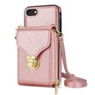 For iPhone 6s Plus / 6 Plus Zipper Hardware Card Wallet Phone Case(Rose Gold) - 2