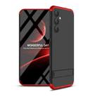 For Samsung Galaxy S23 FE 5G GKK Three Stage Splicing Full Coverage PC Phone Case(Black Red) - 1