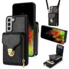 For Samsung Galaxy S22+ 5G Zipper Hardware Card Wallet Phone Case(Black) - 1