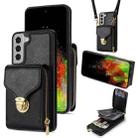 For Samsung Galaxy S21 FE 5G Zipper Hardware Card Wallet Phone Case(Black) - 1