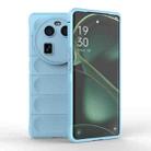 For OPPO Find X6 5G Magic Shield TPU + Flannel Phone Case(Light Blue) - 1