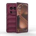 For OPPO Find X6 Pro 5G Magic Shield TPU + Flannel Phone Case(Wine Red) - 1